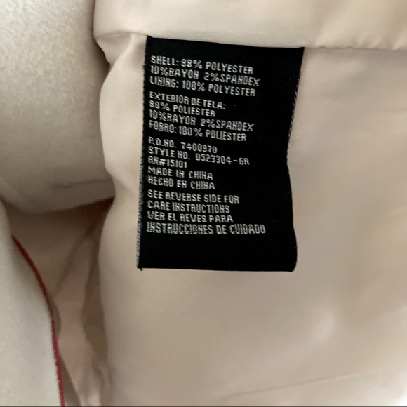 Details INTL White Cream Double Breasted Pea Coat Removable Hood Size Medium - Picture 5 of 9